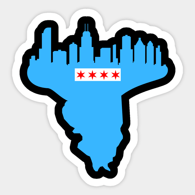 Chicago Illinois City Flag Sticker by Abide the Flow